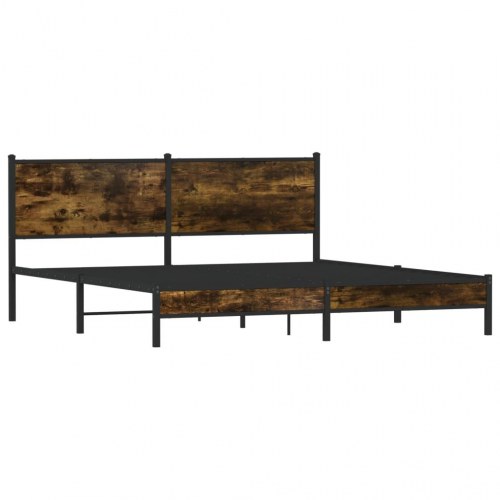 Sengeramme uden madras 183 x 213 cm - røget egetræsfarve