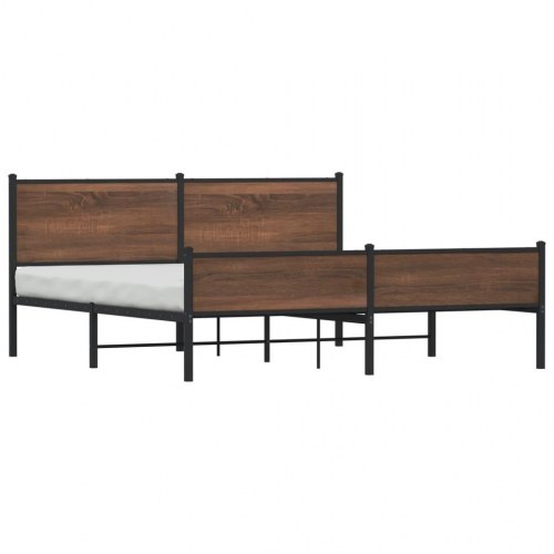 Sengeramme uden madras 183 x 213 cm - brun egetræsfarve
