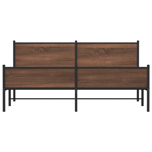 Sengeramme uden madras 183 x 213 cm - brun egetræsfarve