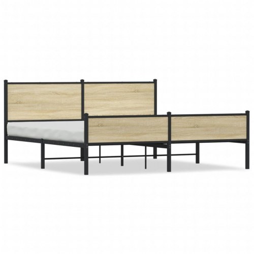 Sengeramme uden madras 183 x 213 cm i metal - sonoma-eg
