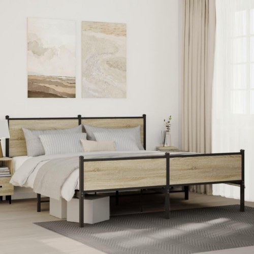 Sengeramme uden madras 183 x 213 cm i metal - sonoma-eg