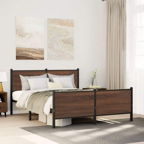 Sengeramme uden madras 180 x 200 cm - brun egetræsfarve