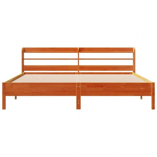 Sengeramme 200 x 200 cm i massivt fyrretræ - gyldenbrun