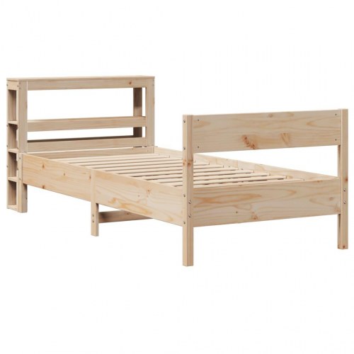 Sengeramme uden madras 90x190 cm massivt fyrretræ