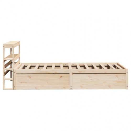 Sengeramme med sengegavl 90 x 190 cm i massivt fyrretræ