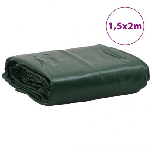 Presenning grøn 1,5 x 2 m - 650 g/m², kraftig tarp