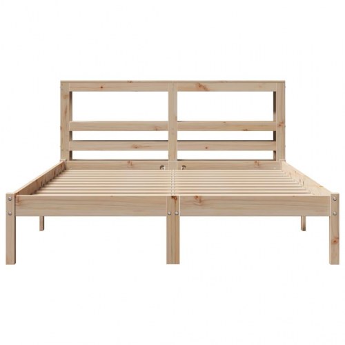 Sengeramme uden madras 120 x 190 cm med sengegærde - massivt fyrretræ