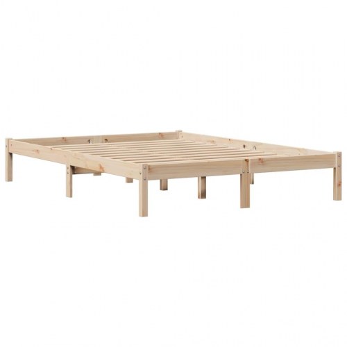 Sengeramme uden madras 120 x 190 cm med sengegærde - massivt fyrretræ