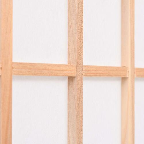 Foldbar 6-panels rumdeler japansk stil 240 x 170 cm naturfarvet
