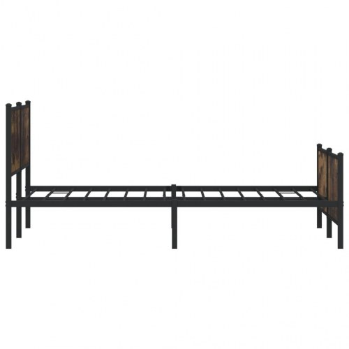 Sengeramme uden madras 180 x 200 cm i metal - røget egetræsfarve