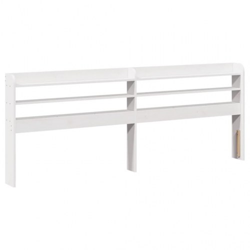 Sengeramme 200x200 cm i massivt fyrretræ - hvid
