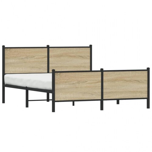 Sengeramme 140 x 190 cm i metal - sonoma-eg