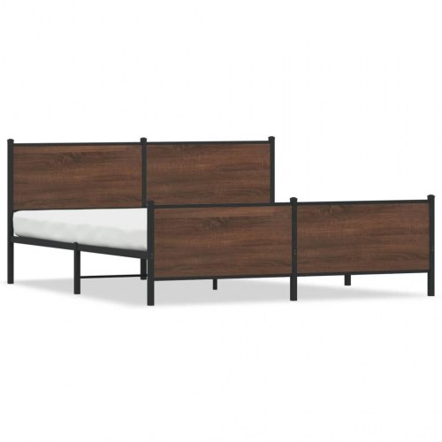 Sengeramme 183 x 213 cm - brun egetræsfarve