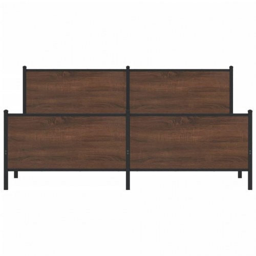 Sengeramme 183 x 213 cm - brun egetræsfarve