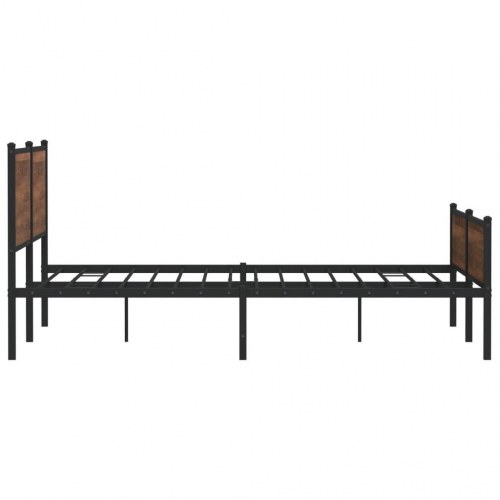 Sengeramme uden madras 200 x 200 cm - brun egetræsfarve
