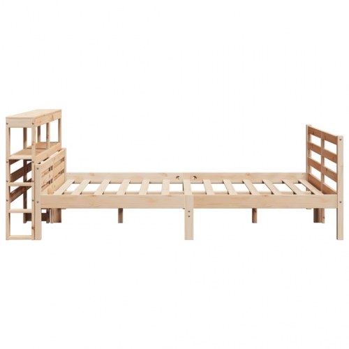 Sengeramme med sengegavl 150x200 cm - massivt fyrretræ