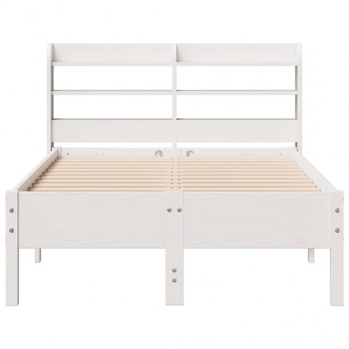 Sengeramme 100 x 200 cm i massivt fyrretræ - hvid