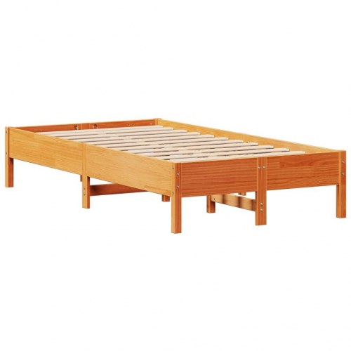 Sengeramme 75x190 cm i massivt fyrretræ - gyldenbrun