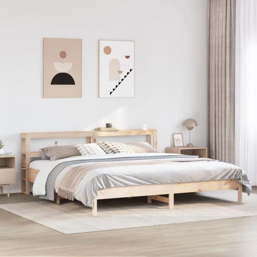 Sengeramme uden madras 180x200 cm massivt fyrretræ