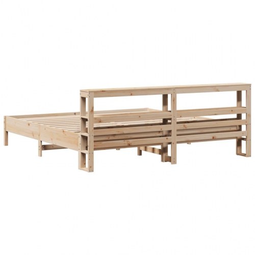 Sengeramme uden madras 180x200 cm massivt fyrretræ