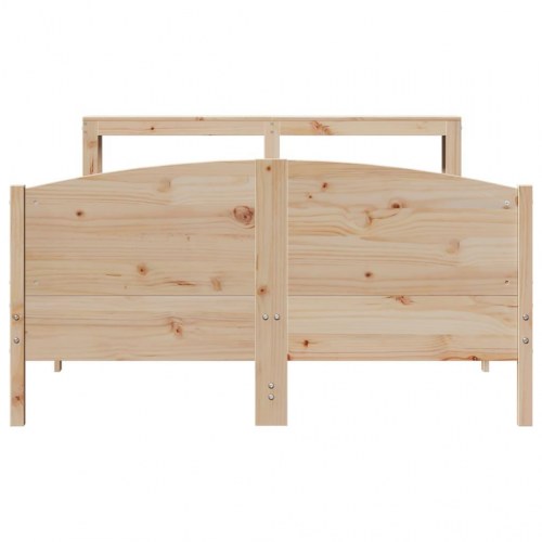 Sengeramme 120x200 cm i massivt fyrretræ med hylder