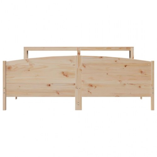 Sengeramme 180x200 cm i massivt fyrretræ med hylder