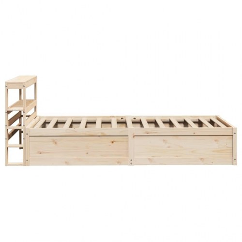 Sengeramme med sengegavl 75 x 190 cm i massivt fyrretræ