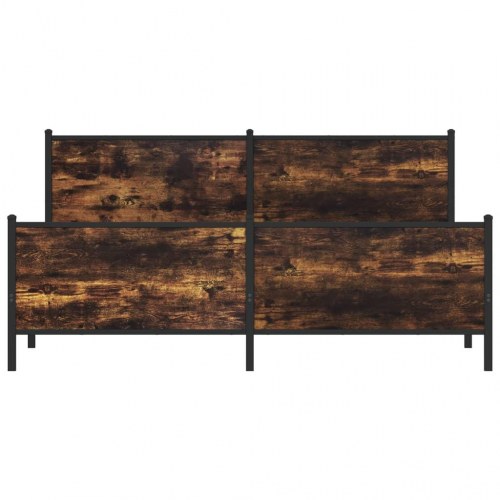 Sengeramme uden madras 200 x 200 cm - røget egetræsfarve