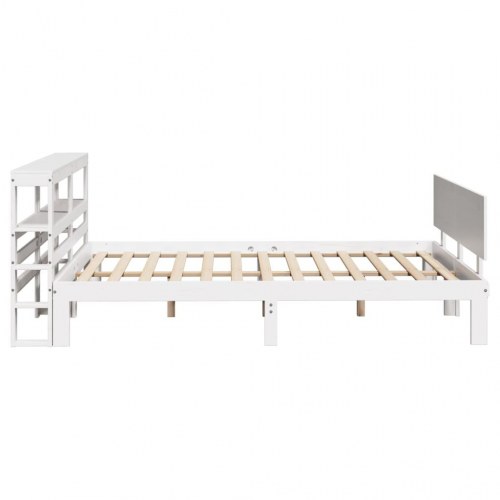Sengeramme med hovedgærde uden madras Hvid 160x200 cm