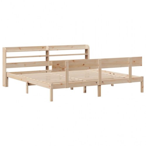 Sengeramme uden madras 200 x 200 cm i massivt fyrretræ