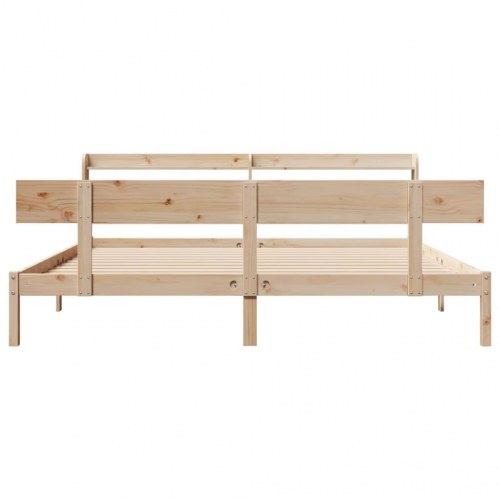 Sengeramme uden madras 200 x 200 cm i massivt fyrretræ
