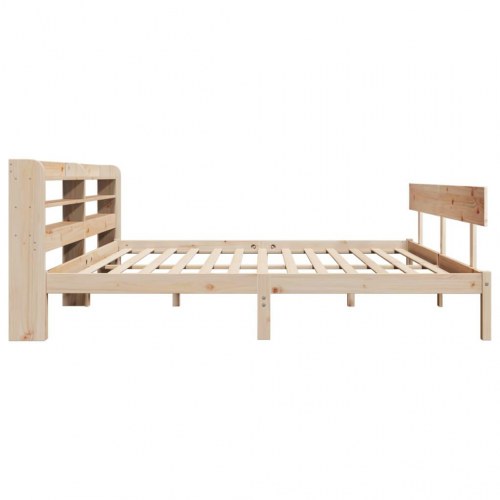 Sengeramme uden madras 200 x 200 cm i massivt fyrretræ