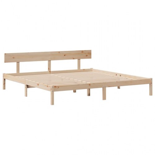 Sengeramme uden madras 200 x 200 cm i massivt fyrretræ