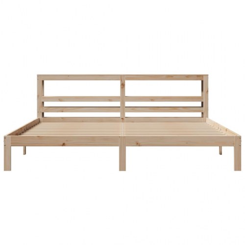 Sengeramme med sengegavl 180×200 cm - massivt fyrretræ