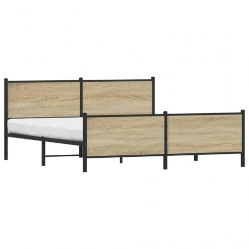 Sengeramme i metal uden madras 193 x 203 cm - sonoma-eg