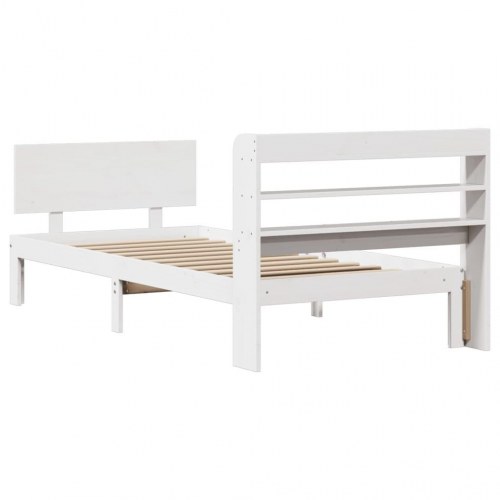 Sengeramme med hovedgærde uden madras 100 x 200 cm - hvid