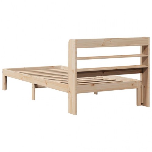 Sengeramme med sengegavl 90 × 190 cm - massivt fyrretræ