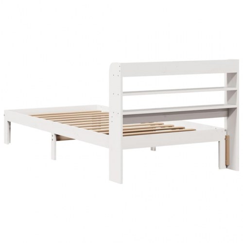 Sengeramme med hovedgærde uden madras - hvid 90 x 200 cm