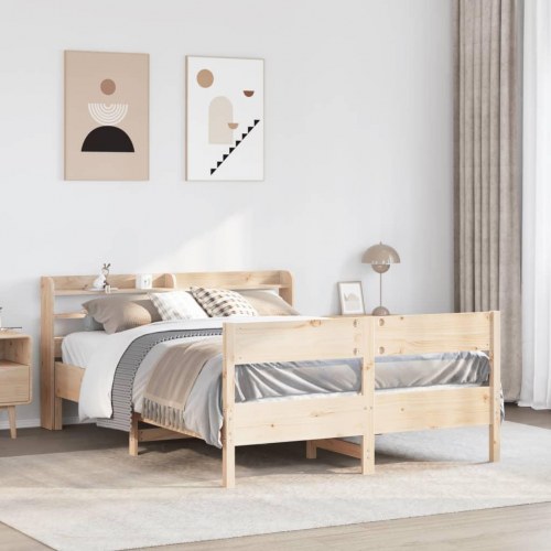Sengeramme uden madras 160 x 200 cm i massivt fyrretræ