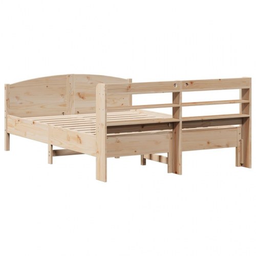 Sengeramme uden madras 135 x 190 cm i massivt fyrretræ