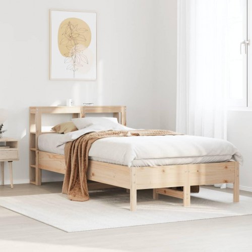 Sengeramme uden madras 90x190 cm massivt fyrretræ