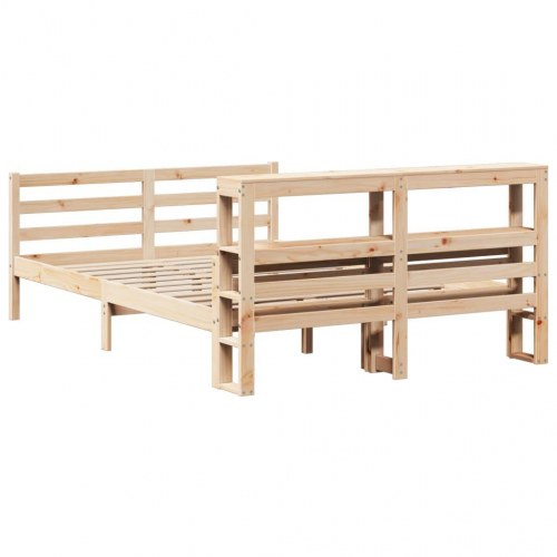 Sengeramme med hovedgærde uden madras Hvid 160x200 cm