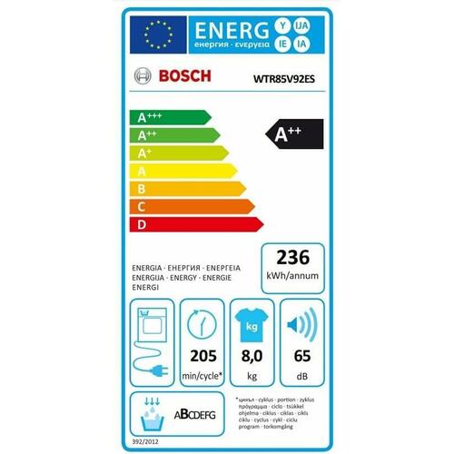 Kondensator tørretumbler BOSCH WTR85V92ES