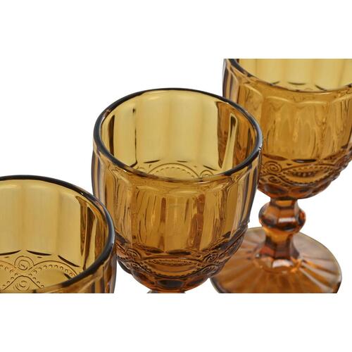 Sæt med glas Home ESPRIT Rav Krystal 240 ml (6 enheder)