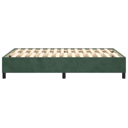 Boxspring sengeramme mørkegrøn 120 x 200 cm fløjl