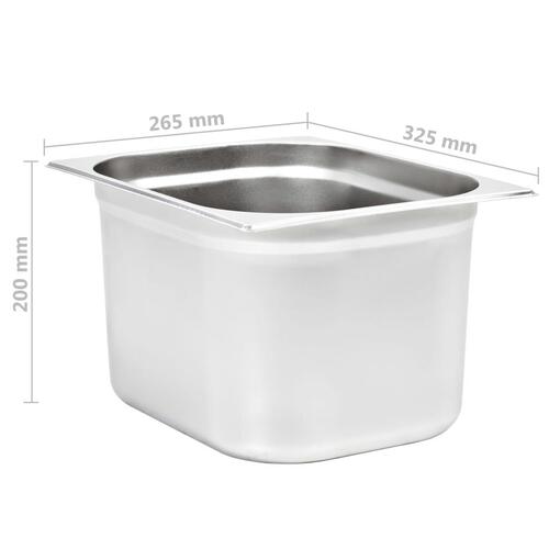 Gastronorm beholder 2 stk. GN 1/2 200 mm rustfrit stål