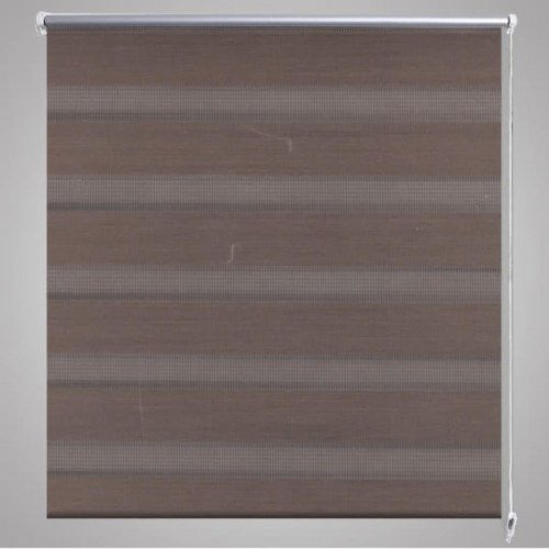 Zebragardin 80,9 × 175 cm - stofbredde 76,7 cm, kaffe