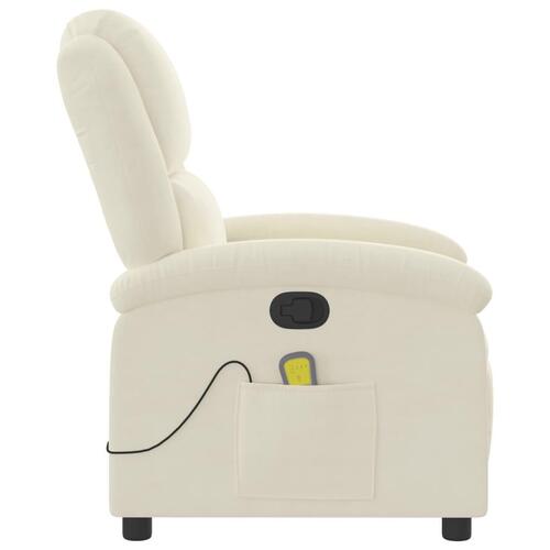 Massagestol velour cremefarvet