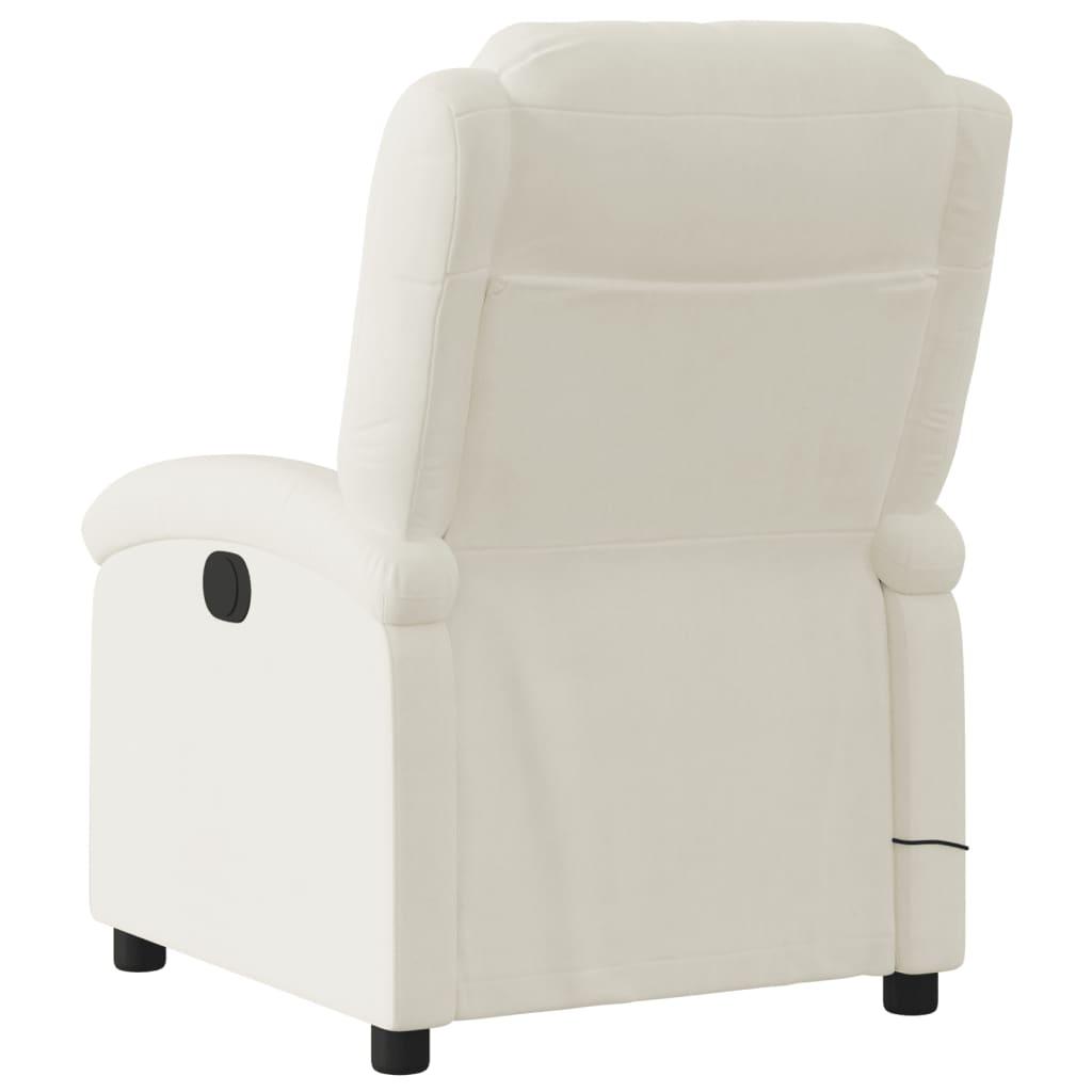 Massagestol velour cremefarvet