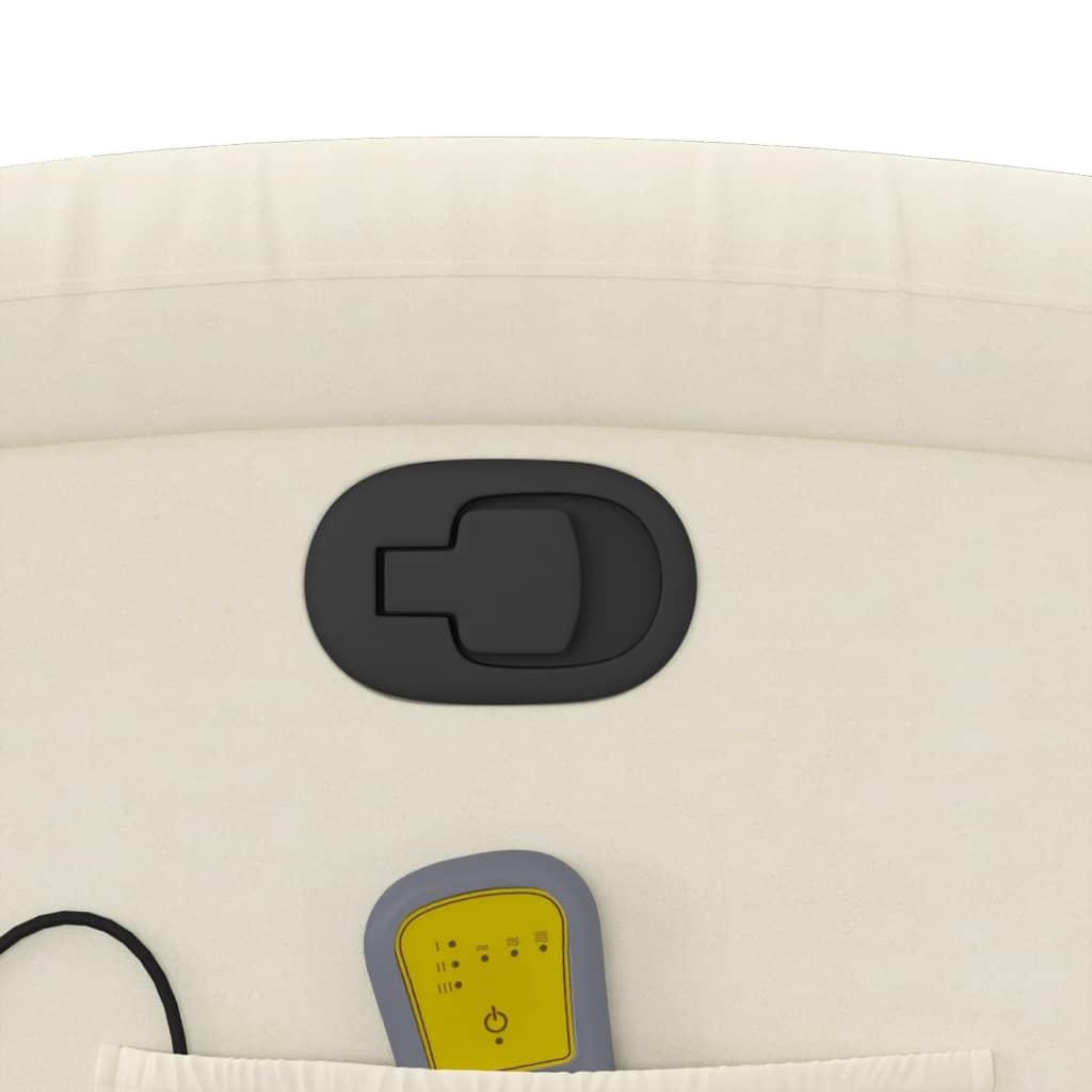 Massagestol velour cremefarvet
